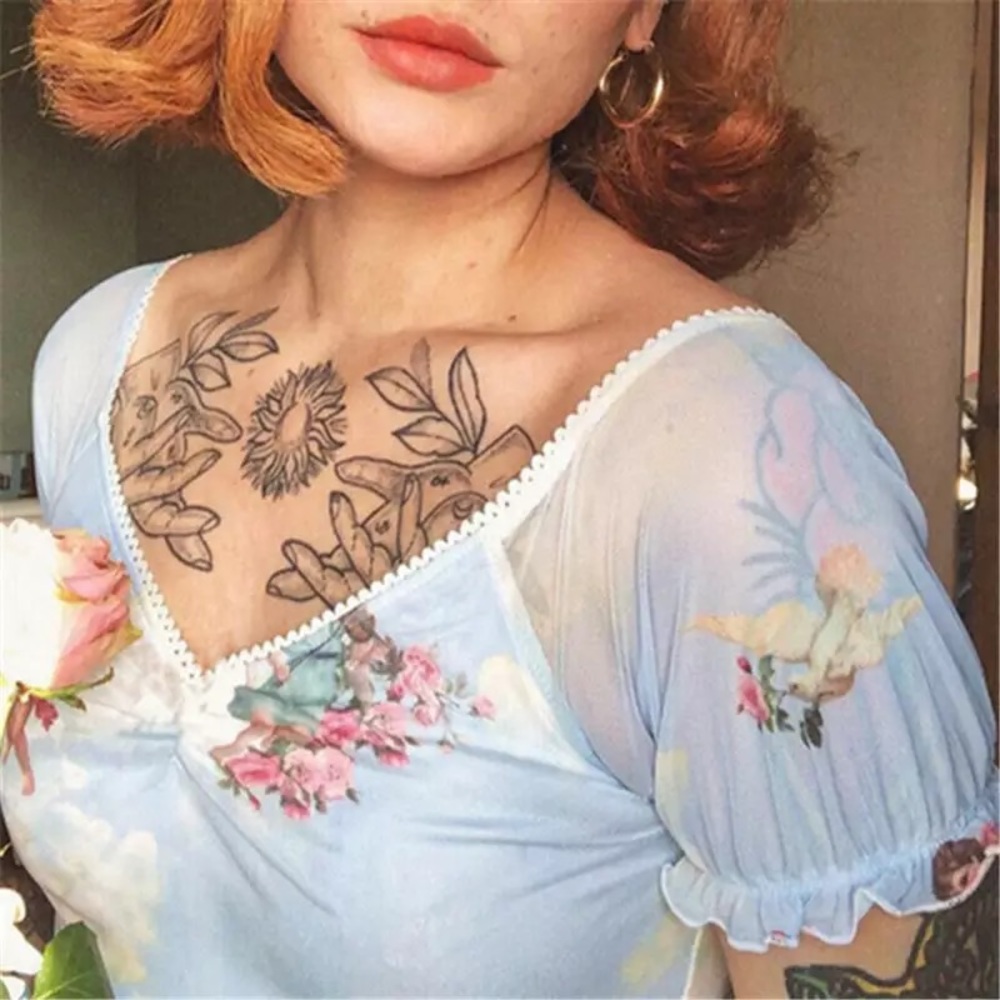 LAST ONE! rare cropped baby blue angel tee👼🏻 - Picture 2 of 3